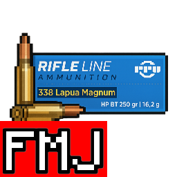 .338 Lapua Magnum FMJ 全金屬被甲彈